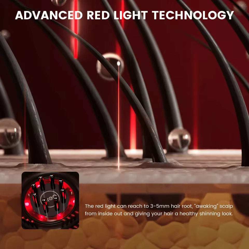 OctraDeal 3-1 Red Light Therapy Scalp Massager